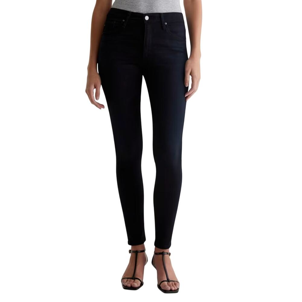 AG Adriano Goldschmied Women's 27R Black Farrah High Rise Skinny Ankle Jeans